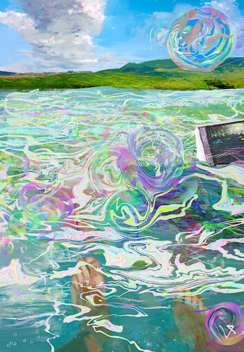 landscape design rainbow lake